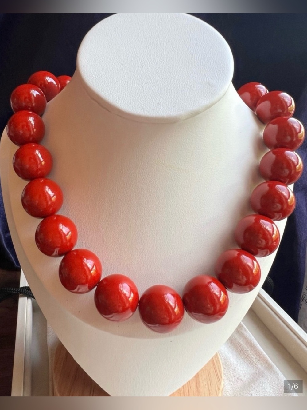 Mayamar Statement Red Bead Necklace